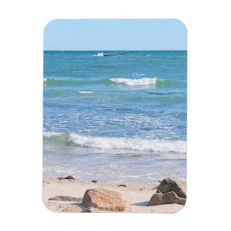Imán Foto de escena natural de la playa del océano azul