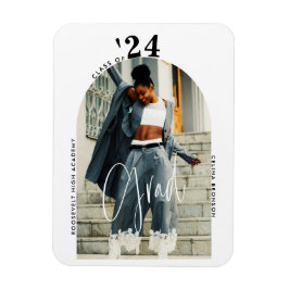 Imán Foto de escritura moderna de graduación Minimalist