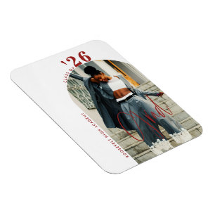 Imán Foto de escritura moderna de graduación Minimalist