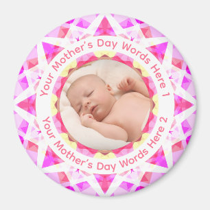 Imán Foto de estrella rosa personalizada y divertida pa