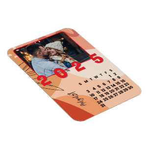 Imán Foto de familia del mes de agosto de 2025 Calendar