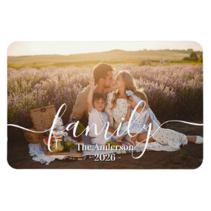 Imán Foto de familia personalizada – Apellido personali