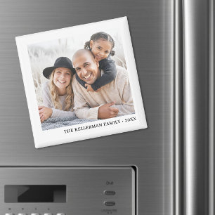 Imán Foto de familia simple personalizada