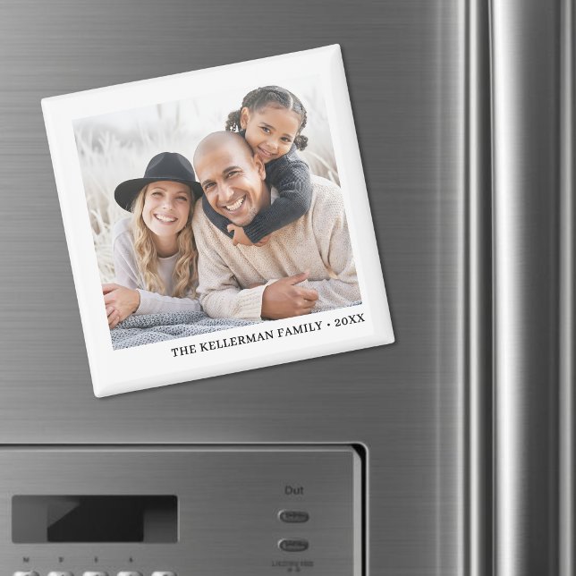 Imán Foto de familia simple personalizada (Personalized Simple Family Photo Magnet )
