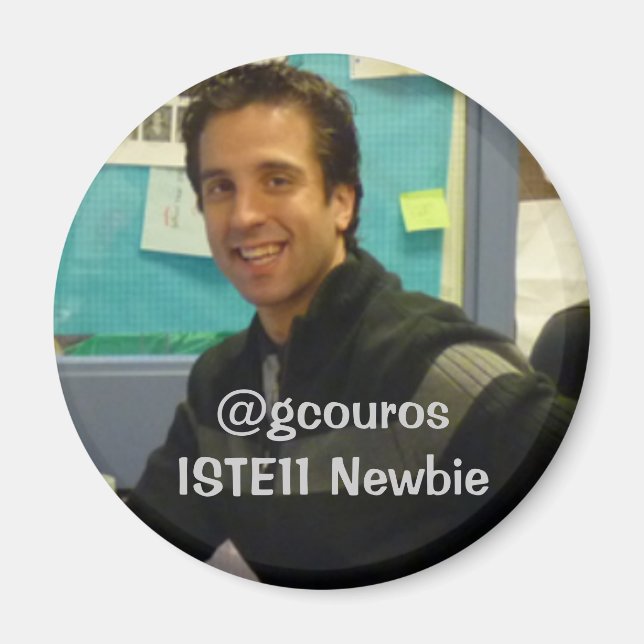 Imán foto de george newbie, @gcourosISTE11 Newbie (Frente)