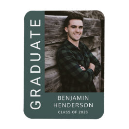 Imán Foto de graduación de un niño moderno