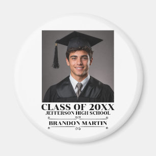Imán Foto de Graduación Personalizada Graduado 2026 Pad