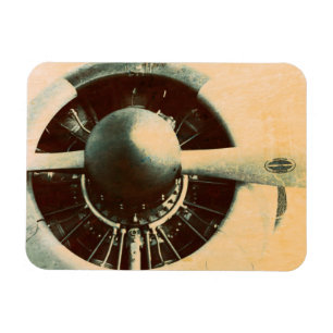Imán Foto de hélice de motor de avión antiguo