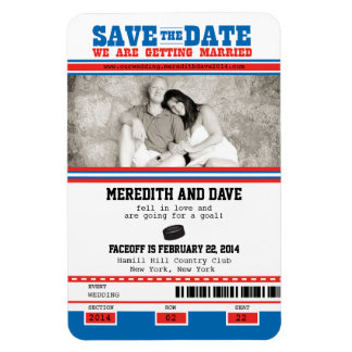 Imán Foto de hockey Save the Date