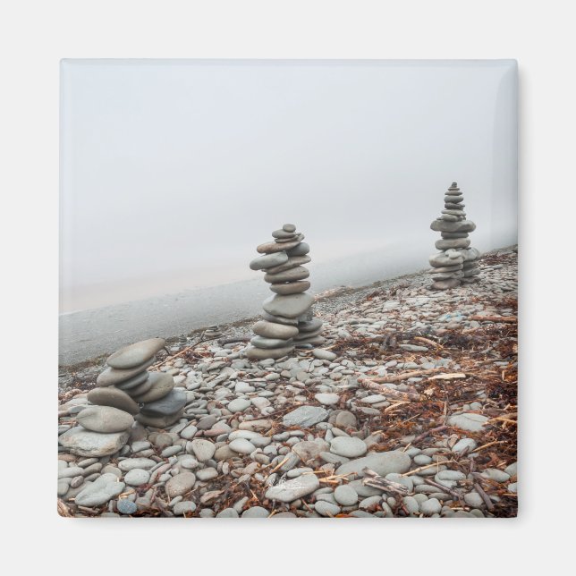 Imán foto de inukshuk (Frente)