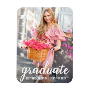 Imán Foto de Invitación de graduación de Bonito moderna