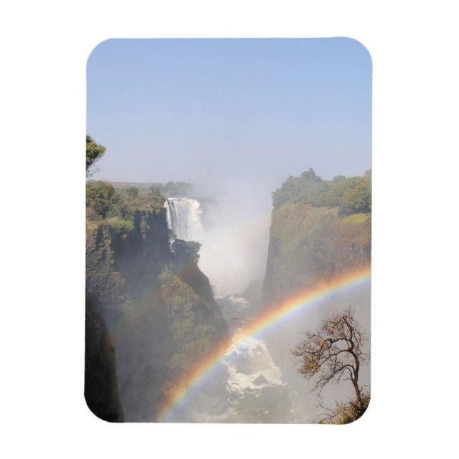 Imán Foto de la catarata arcoíris de Victoria (Vertical)