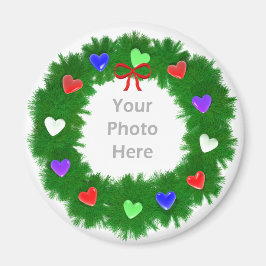 Imán Foto de la corona de navidades