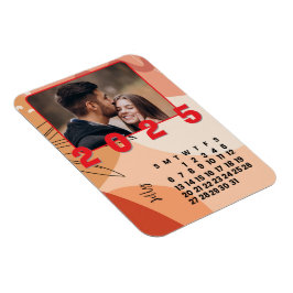 Imán Foto de la familia Calendario del Año Nuevo de jul