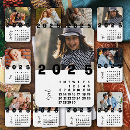 Imán Foto de la familia de calendarios de Abril de Año 