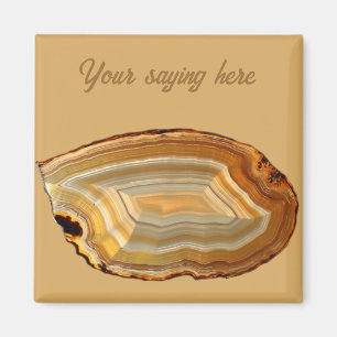 Imán Foto de la rebanada de Agate Slice retroiluminada