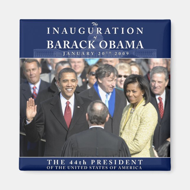 Imán Foto de la toma de mando de Obama (Frente)
