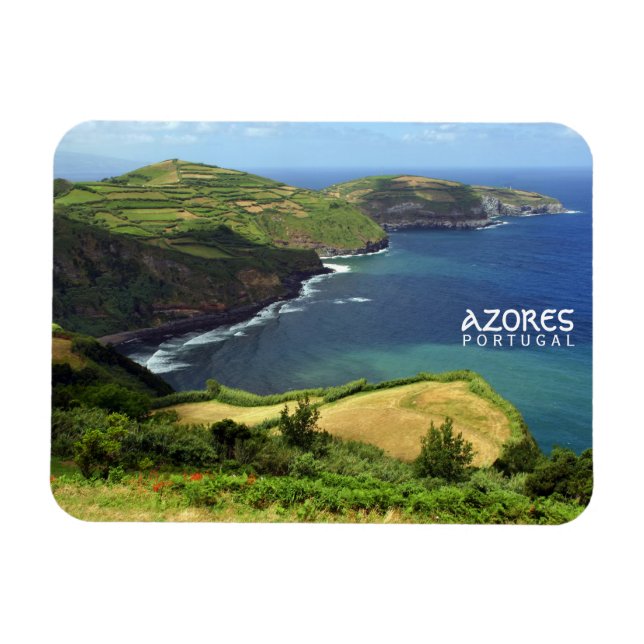 Imán Foto de las islas Azores, Portugal (Horizontal)