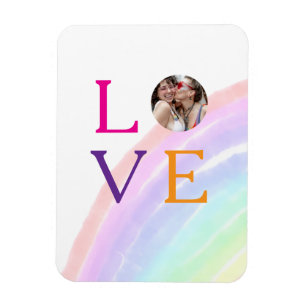 IMÁN FOTO DE LETRA DE ARCOÍRIS DE AMOR REGALOS ORGULLO