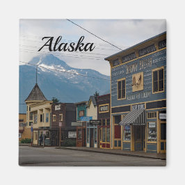 Imán Foto de los edificios de Alaska Skagway Town