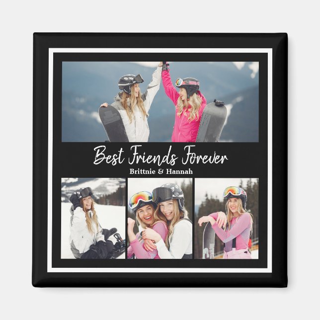Imán Foto de los mejores amigos por Personalizado (Frente)