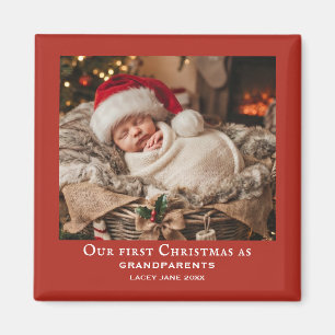 Imán Foto de los primeros abuelos rojos de Navidad del