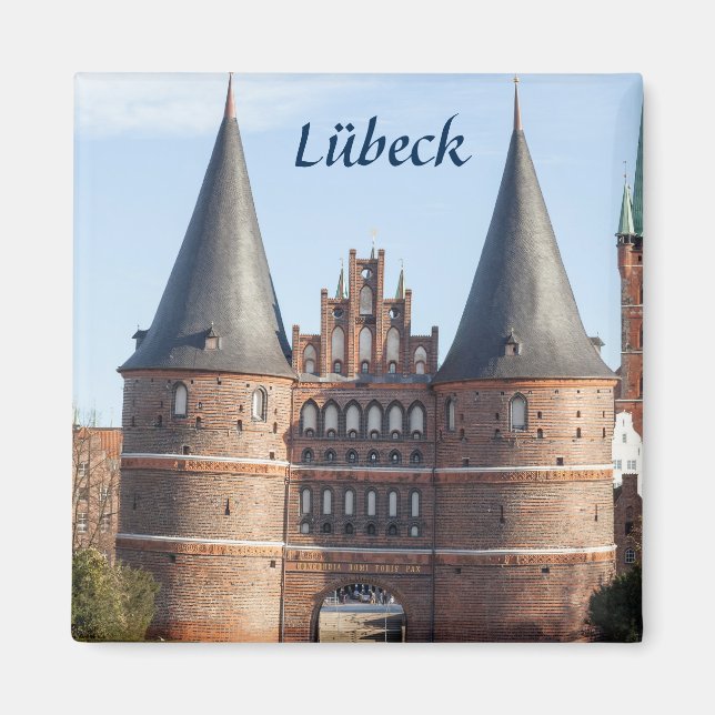 Imán Foto de Lübeck Holstentor Gate (Frente)