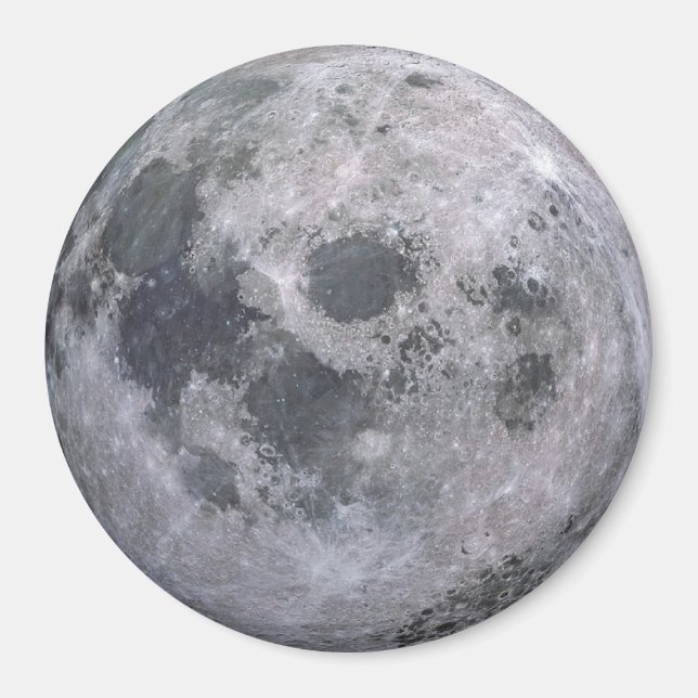 Imán Foto de luna gris (Frente)