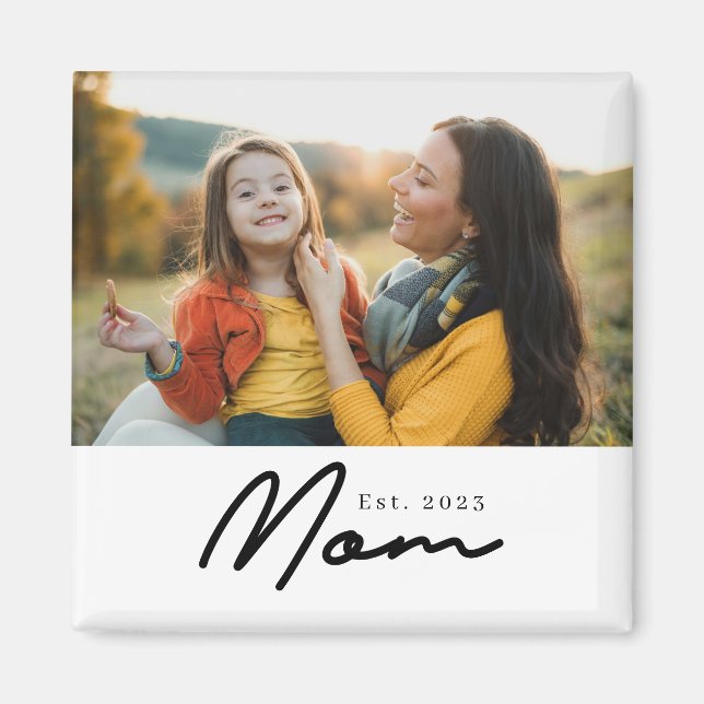 Imán Foto de Mamá Establecida (Frente)
