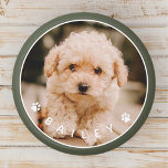 Imán Foto de Mascota de la familia de Cute Paws moderno<br><div class="desc">Este diseño sencillo y clásico está compuesto por una tipografía sans serif y añada una foto personalizado de su mascota.</div>