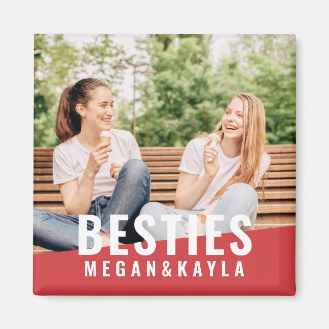 Imán Foto de Moda moderna de Besties For ever Best Frie (Frente)