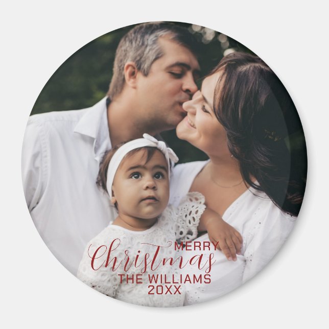Imán Foto de Navidad en Familia (Frente)