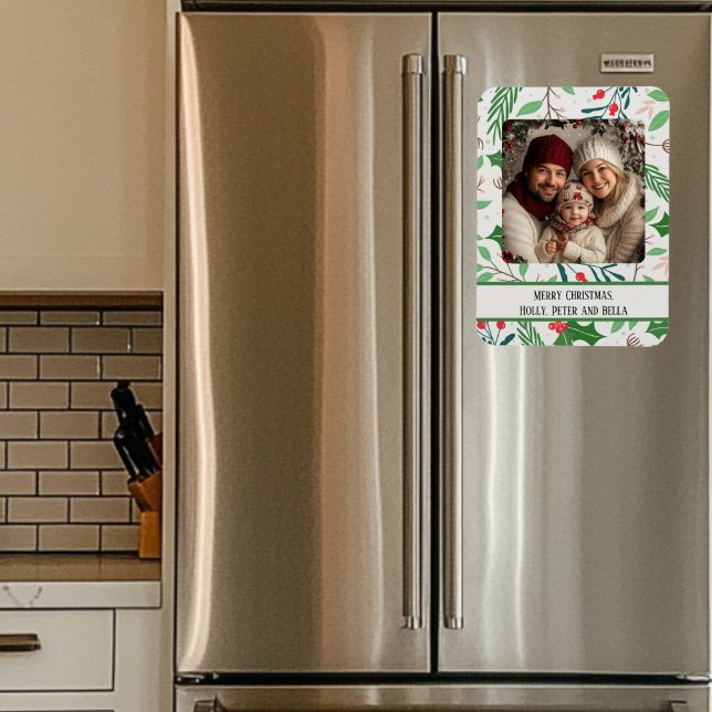 Imán Foto de Navidades de Holy y Berry (Christmas Photo Magnet)
