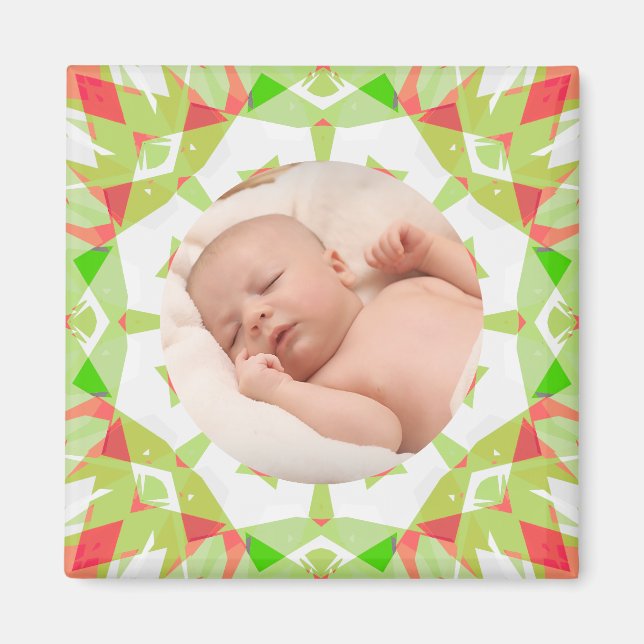 Imán Foto de Navidades de Personalizados verdes de Boni (Frente)