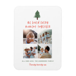 Imán foto de navidades familiares modernos y minimalist