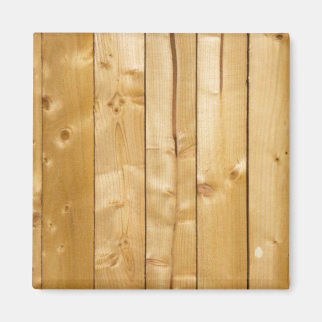 Imán Foto de panel de madera clara con nudos naturales (Frente)