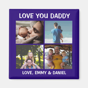 Imán Foto de papá y amor personalizado