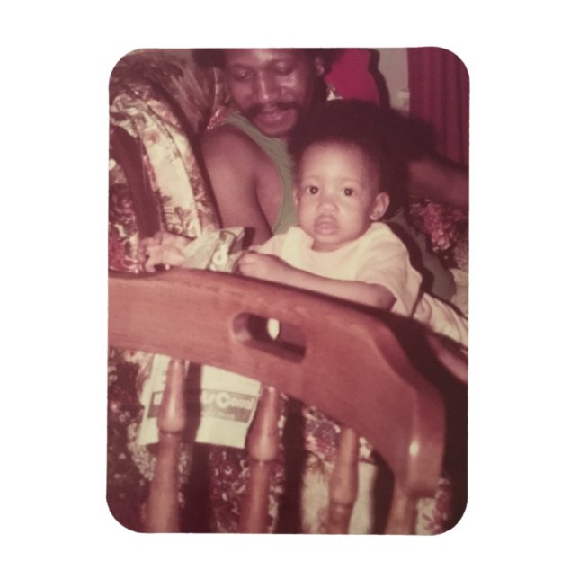 Imán Foto de papá y yo (Vertical)