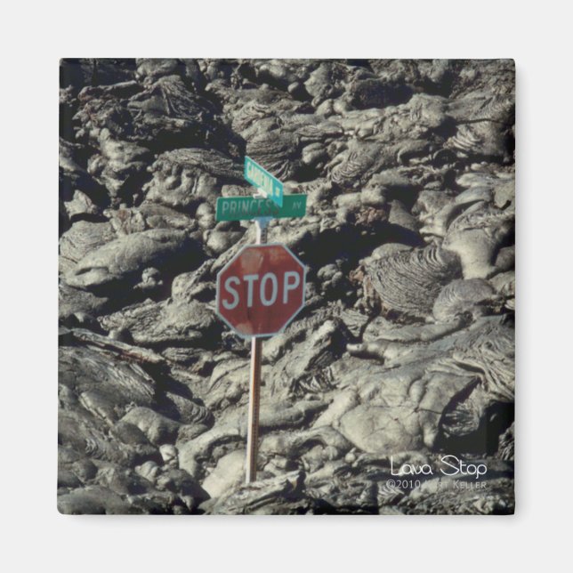 Imán Foto de parada de lava (Frente)