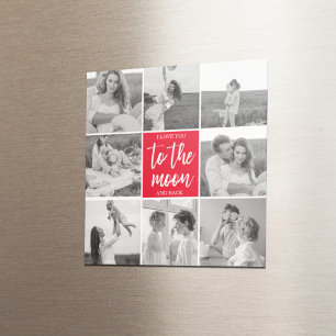 Imán Foto De Pareja Collage Moderna Y Cita De La Luna