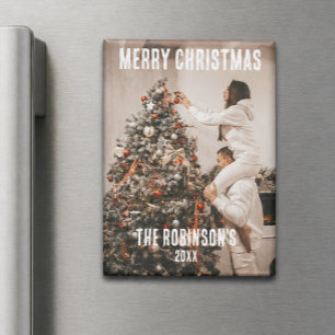 Imán Foto de Pareja Minimalista de Navidad