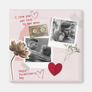 Imán Foto de pareja personalizada Día de San Valentín m