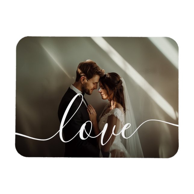 Imán Foto de pareja Personalizado 'Amor' (Horizontal)