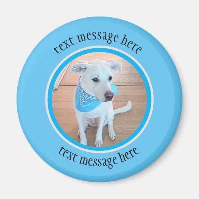 Imán Foto de perro con cachorro de cachorro con bufanda (Frente)