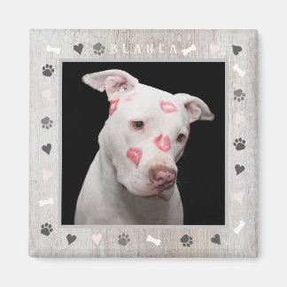Imán Foto de perro de personalizable y nombre ruso