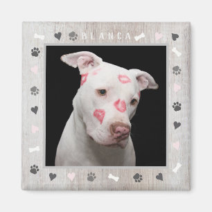 Imán Foto de perro Personalizable y nombre ruso