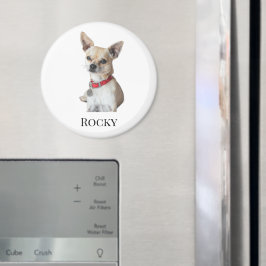 Imán Foto de perro personalizada | Nombre de mascota pe