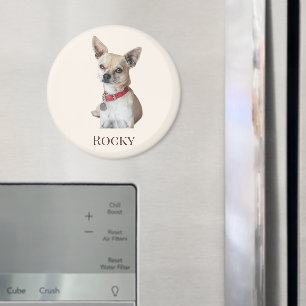 Imán Foto de perro personalizada Nombre de mascota pe