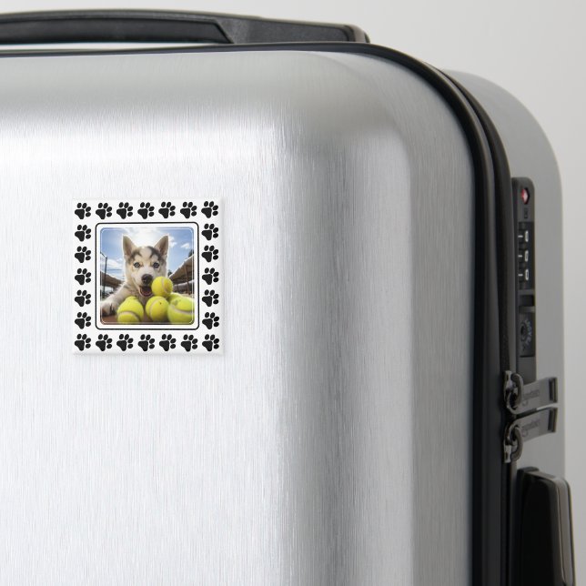 Imán Foto de personalizable Paw-trait Perfection (In Situ (Equipaje))