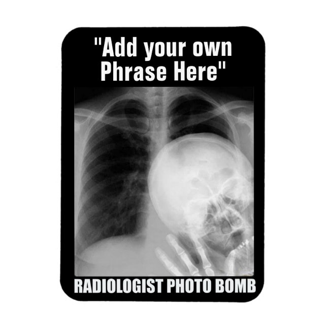 Imán FOTO DE personalizable RADIOLOGISTA BOMBA MAGNET (Vertical)